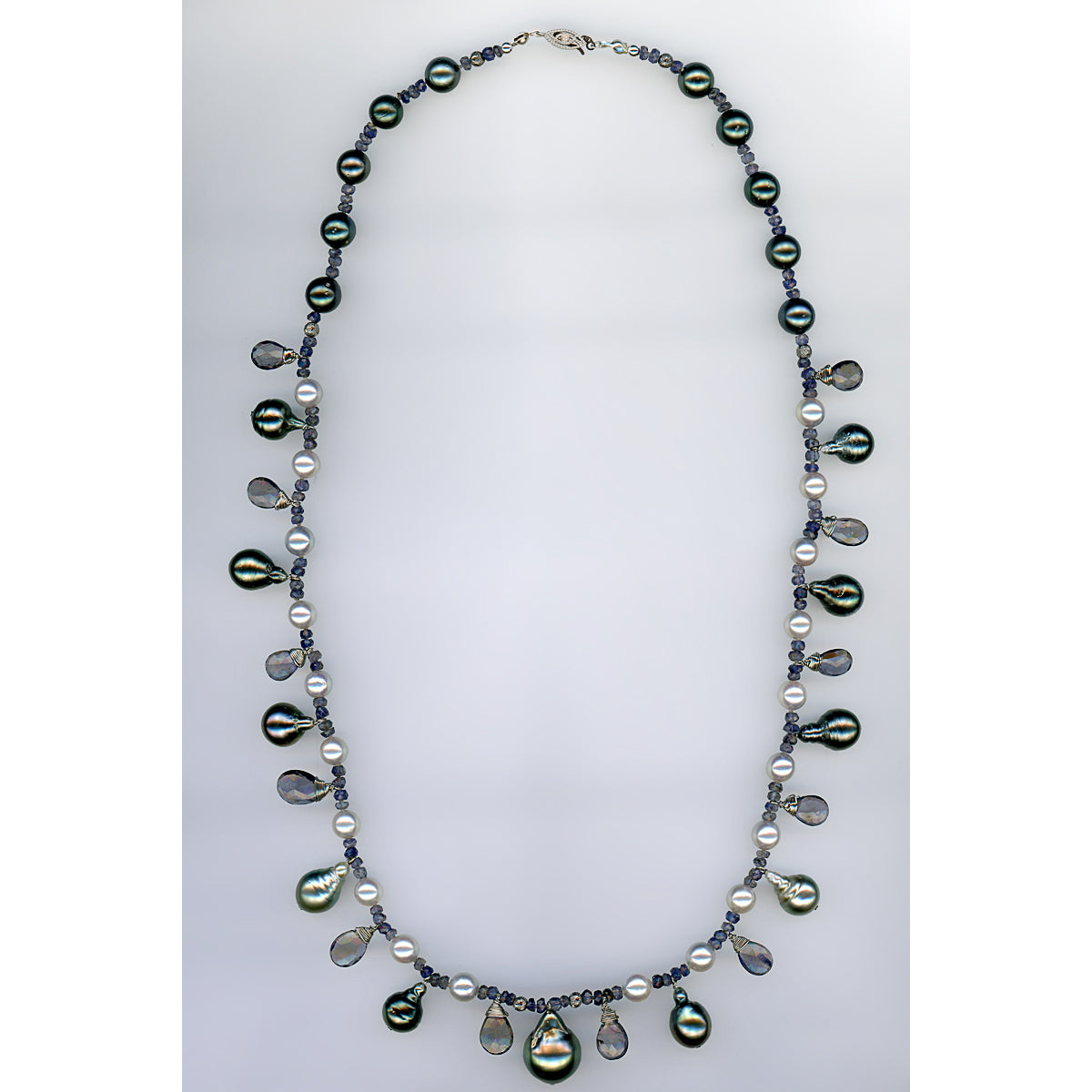 Mood Indigo — Pearl and Iolite Necklace