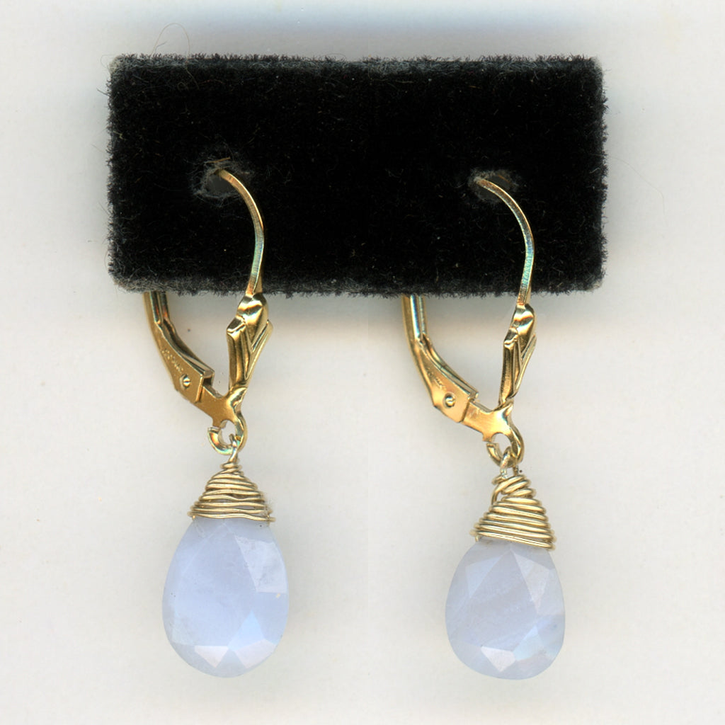 Blue Lace Agate Earrings