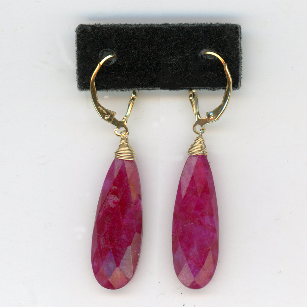 Ruby Teardrop Earrings