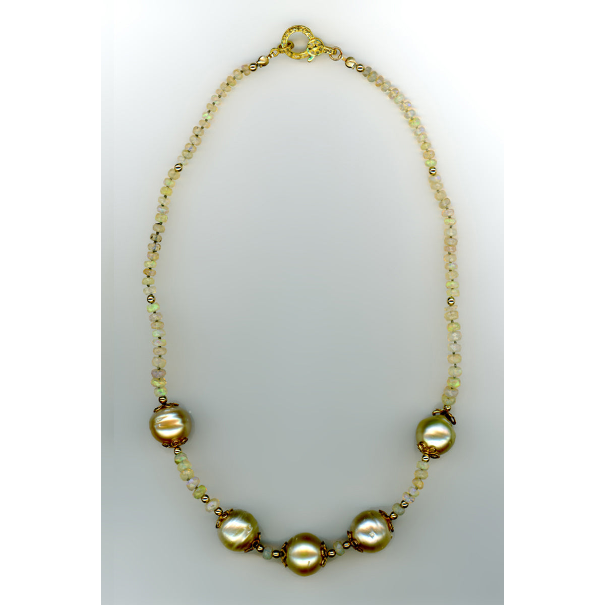Golden Girl — Pearl and Opal Necklace