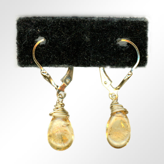 Citrine Teardrop Earrings