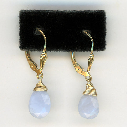 Blue Lace Agate Earrings