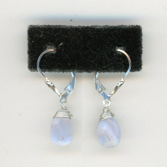 Blue Lace Agate Earrings