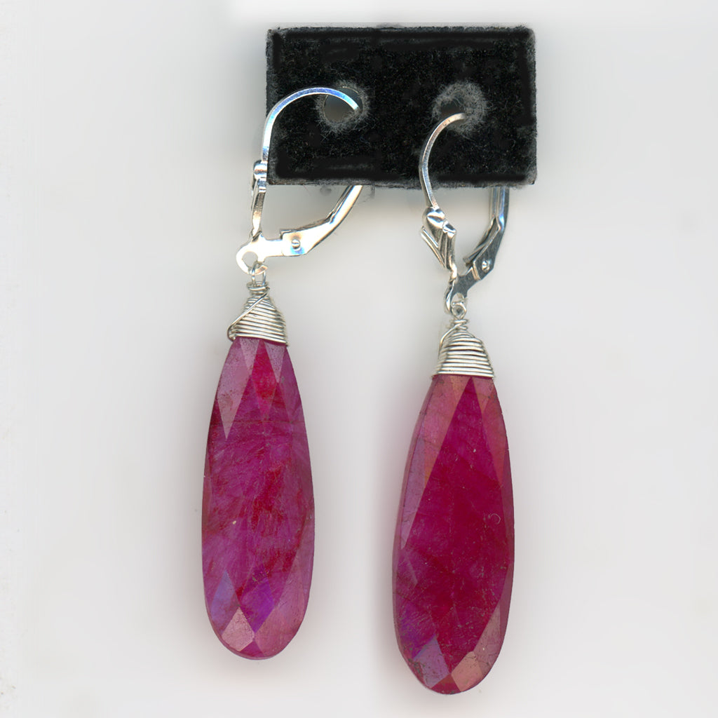Ruby Teardrop Earrings