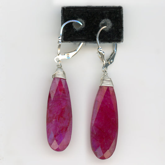 Ruby Teardrop Earrings