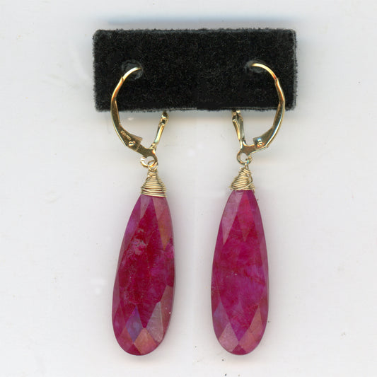 Ruby Teardrop Earrings
