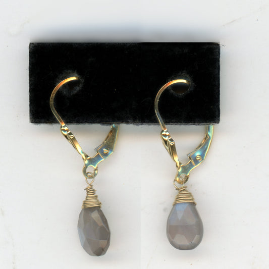 Chocolate Moonstone Earrings