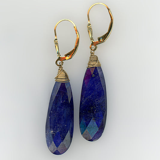 Sapphire Drop Earrings