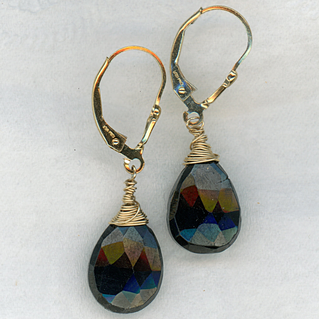 Black Spinel Earrings
