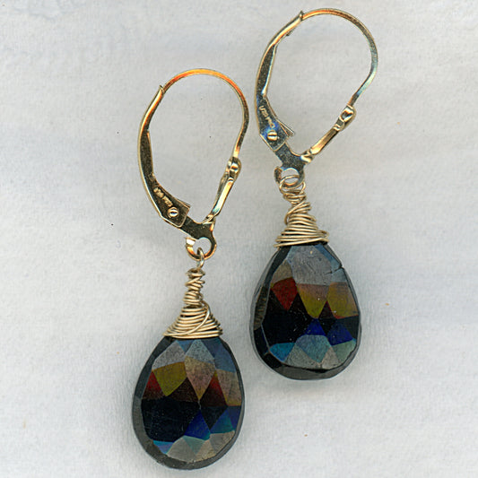 Black Spinel Earrings