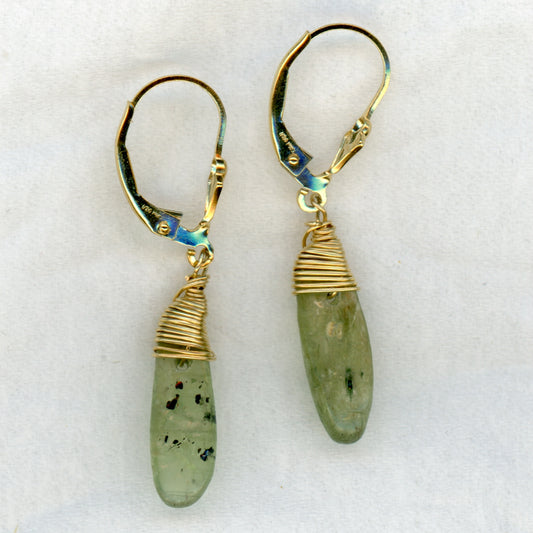 Green Kyanite Earrings
