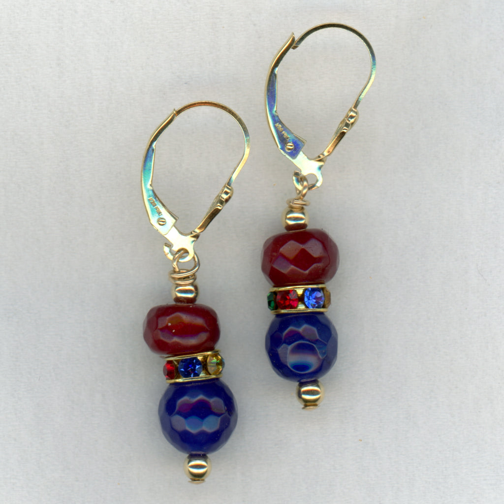 Ruby & Sapphire Earrings