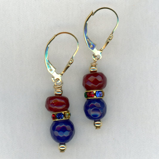 Ruby & Sapphire Earrings