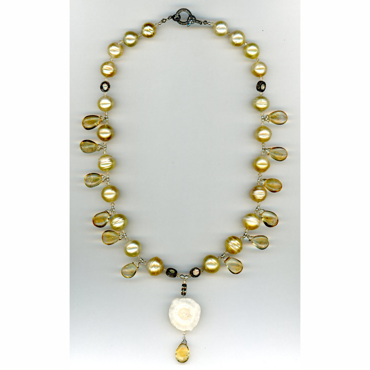 Soleil — Solar Quartz, Pearl and Citrine Necklace
