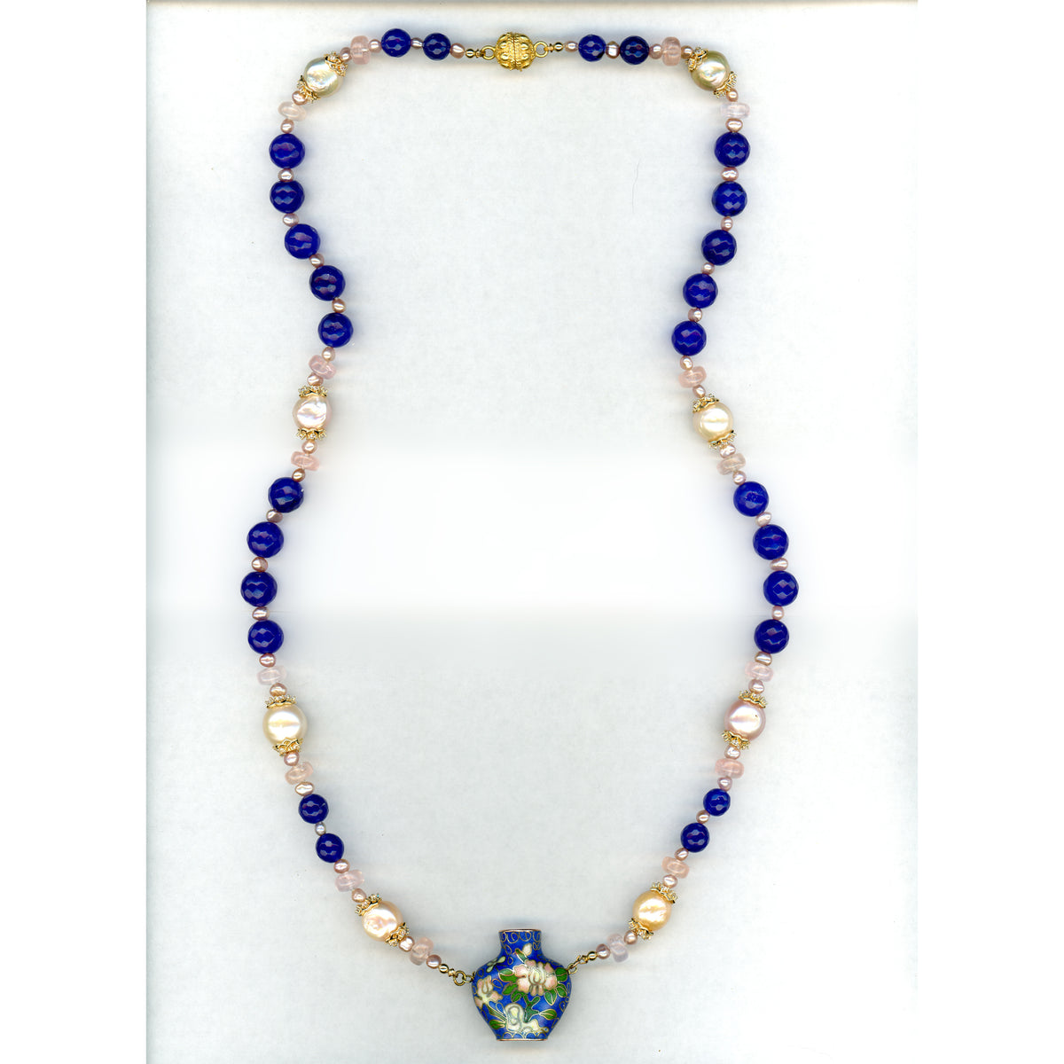 Sapphire, Pearls & Snuff Bottle