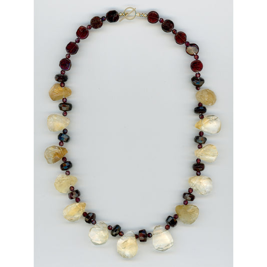 Citrine & Garnet Necklace