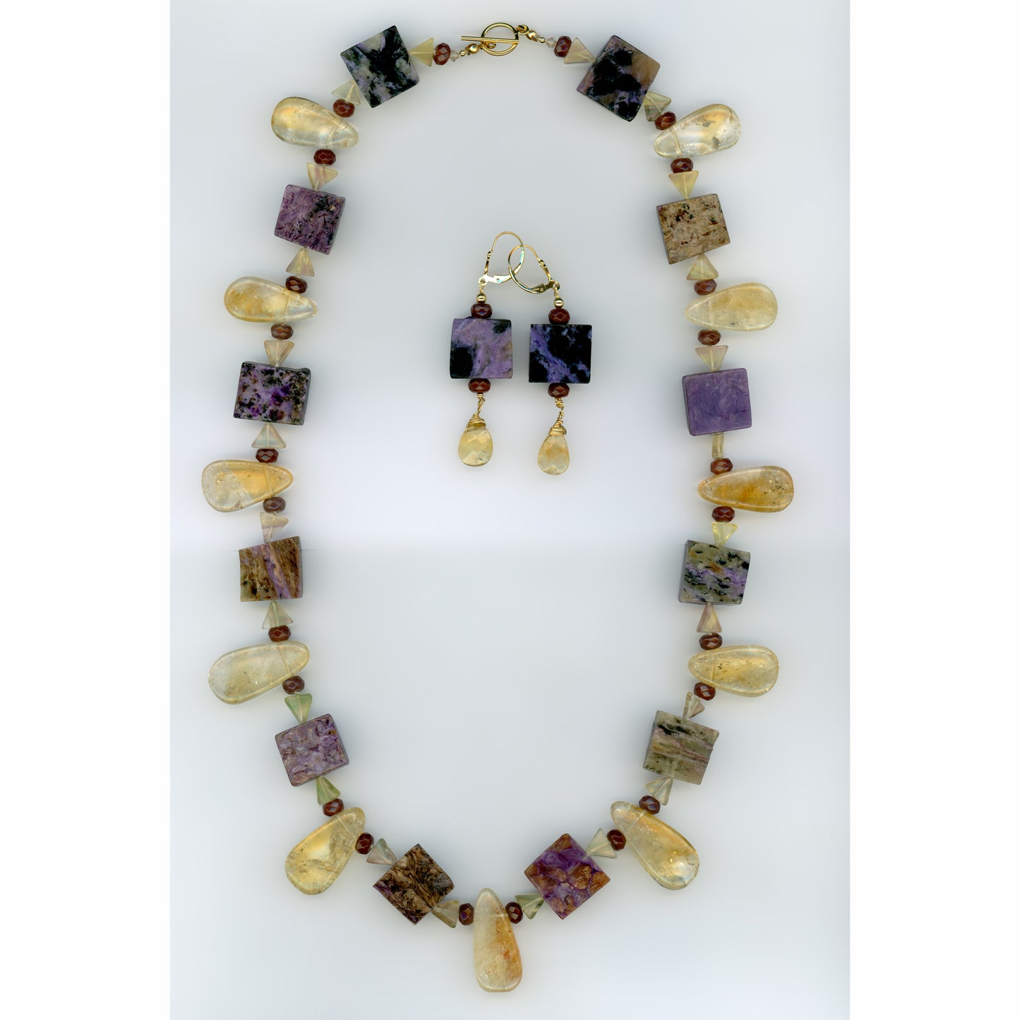 Ognyena — Mixed Gemstone Necklace Set