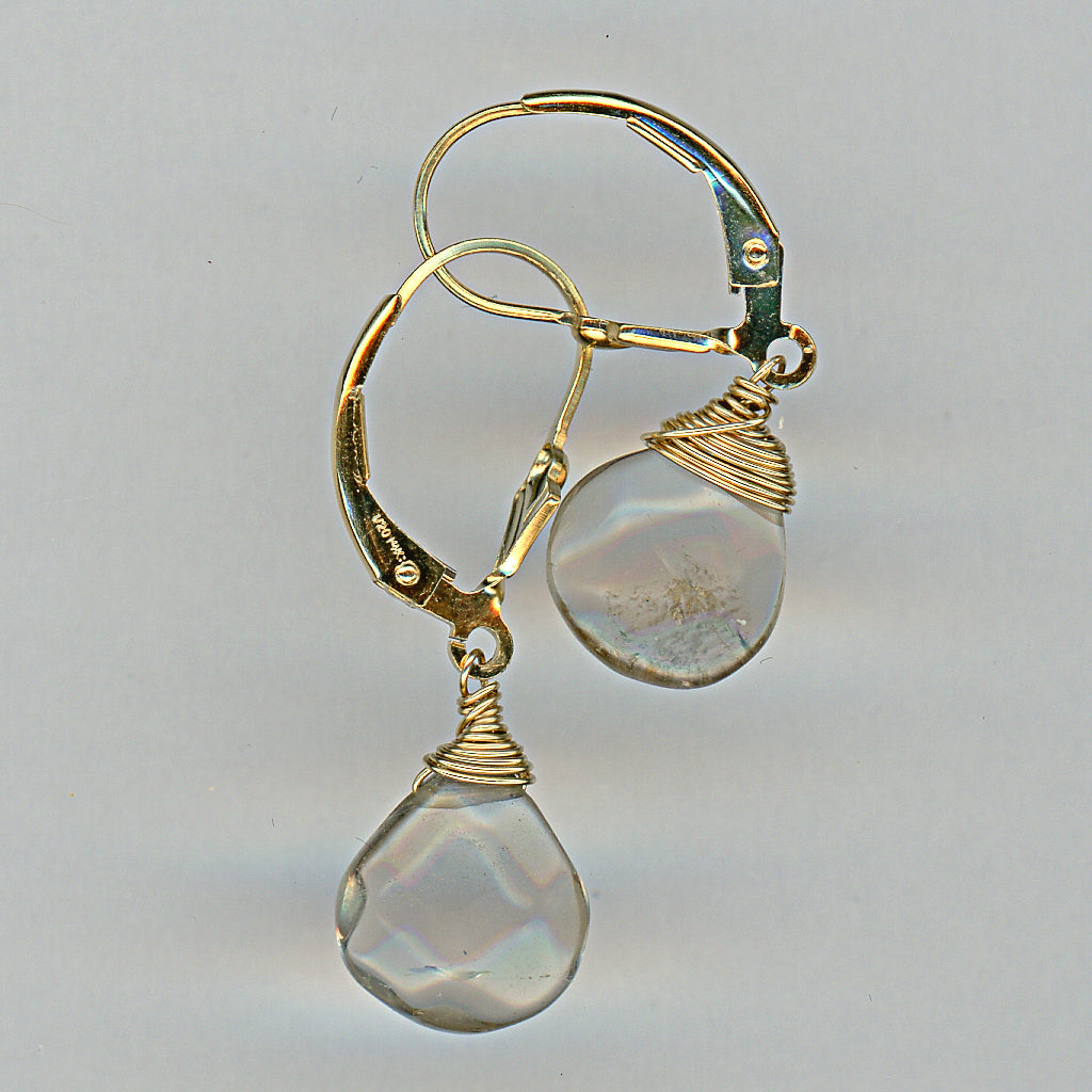 Quartz Study — Lemon Quartz and Smoky Quartz Necklace with Ammonite Pendant