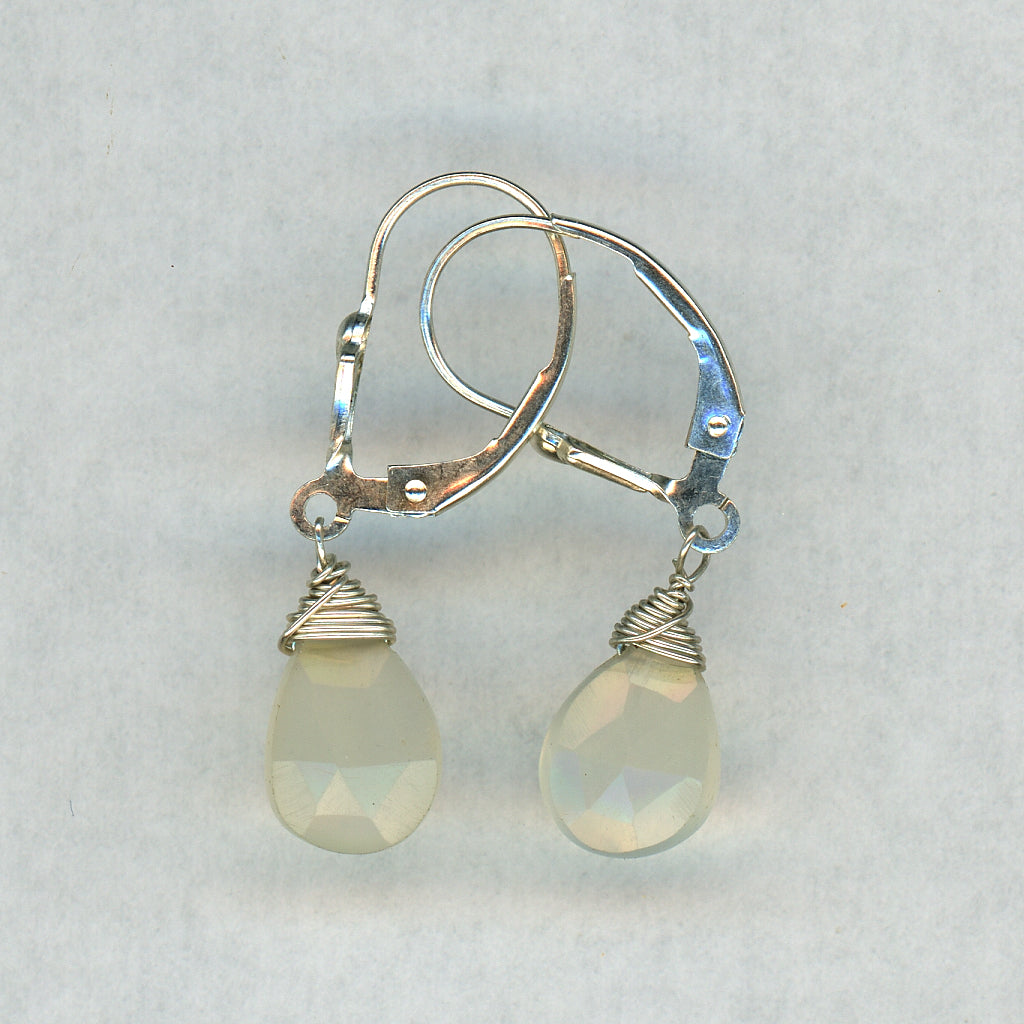 Rainbow Moonstone Necklace and Earring Set